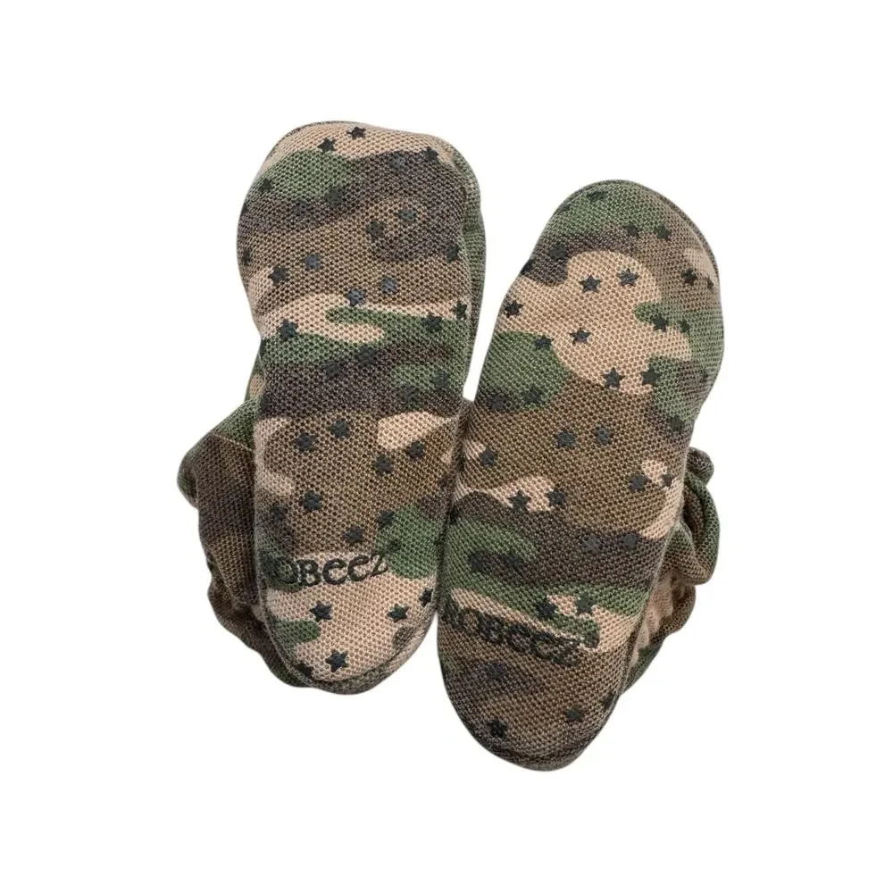 ROBEEZ Camo Print Canvas Snap Booties 6-12 Months Cotton Slippers Pre-walker